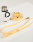 yellow waterproof leads, water bottle with detachable dog bowl