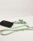 green lead, harness, poo bag dog kit