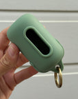 sage green waterproof poo bag holder