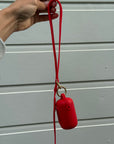 red waterproof poop bag pouch