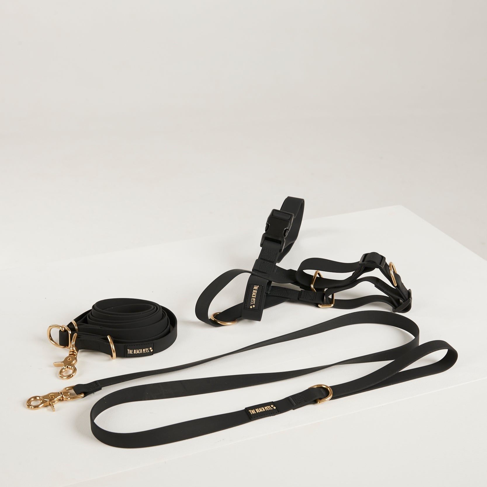 black blue waterproof dog lead, waterprood dog harness