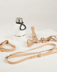 sand dog lead, harness, collar and bottle