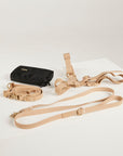 neutral dog lead, harness and poop bag