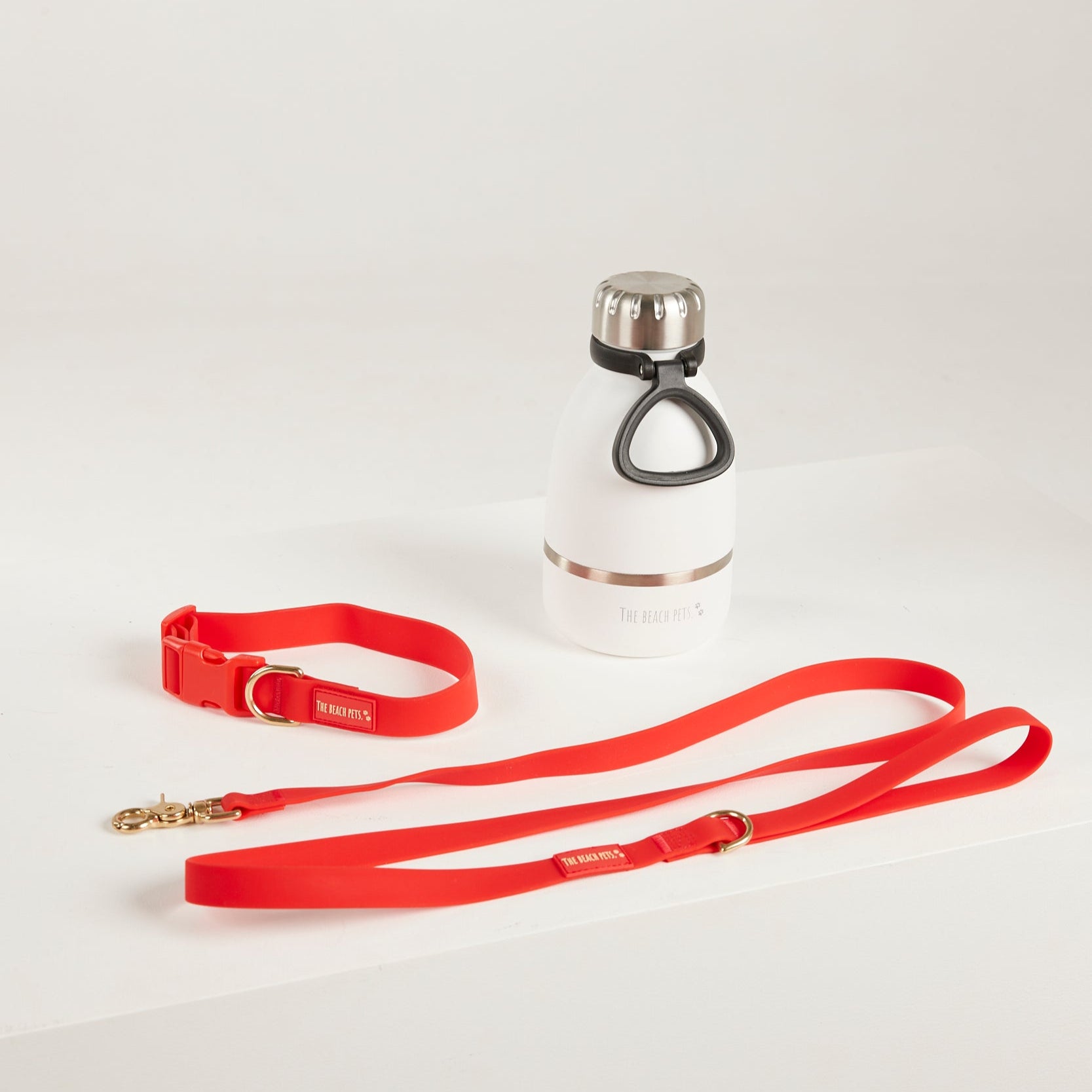red dog lead and collar 