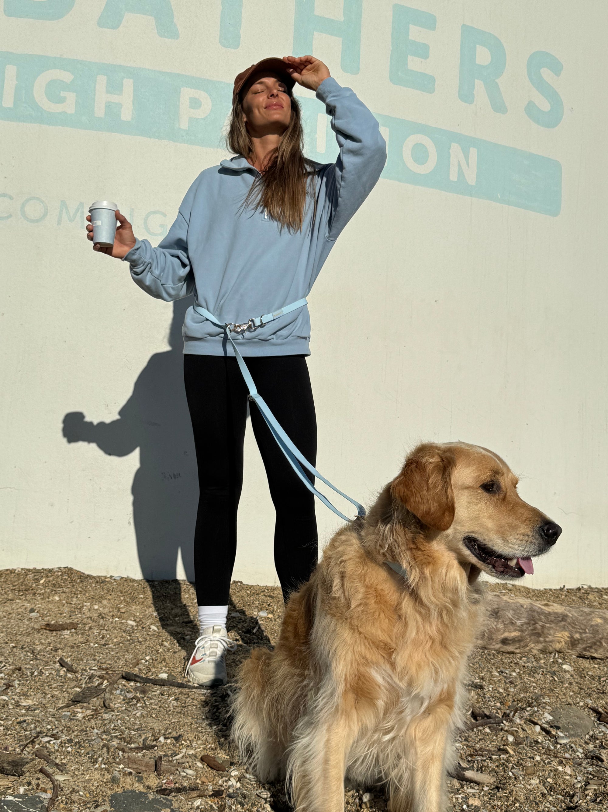 Hands Free Dog Lead - Sky Blue