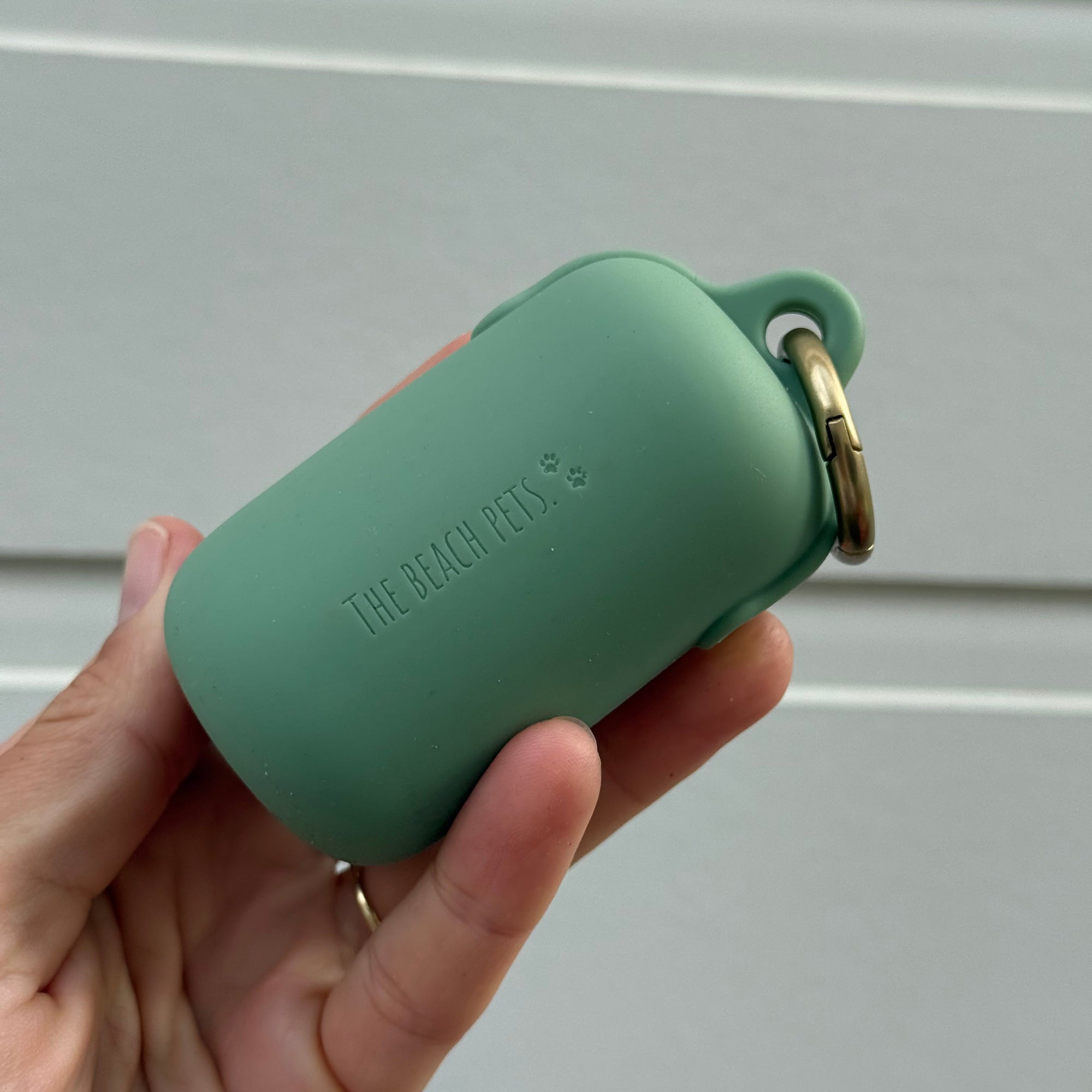 green waterproof poop bag pouch