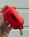 red waterproof poop bag holder