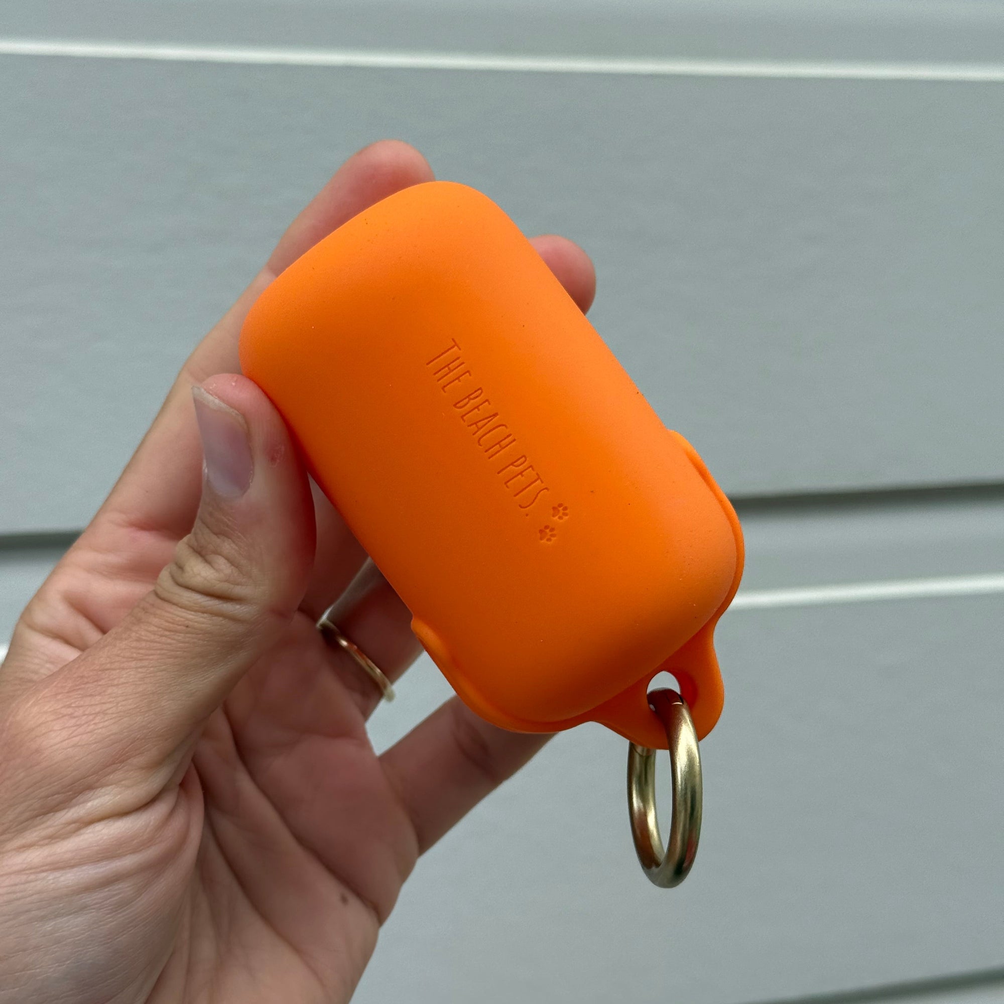 orange waterproof poop bag holder PVC 