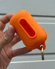 orange waterproof poop bag holder