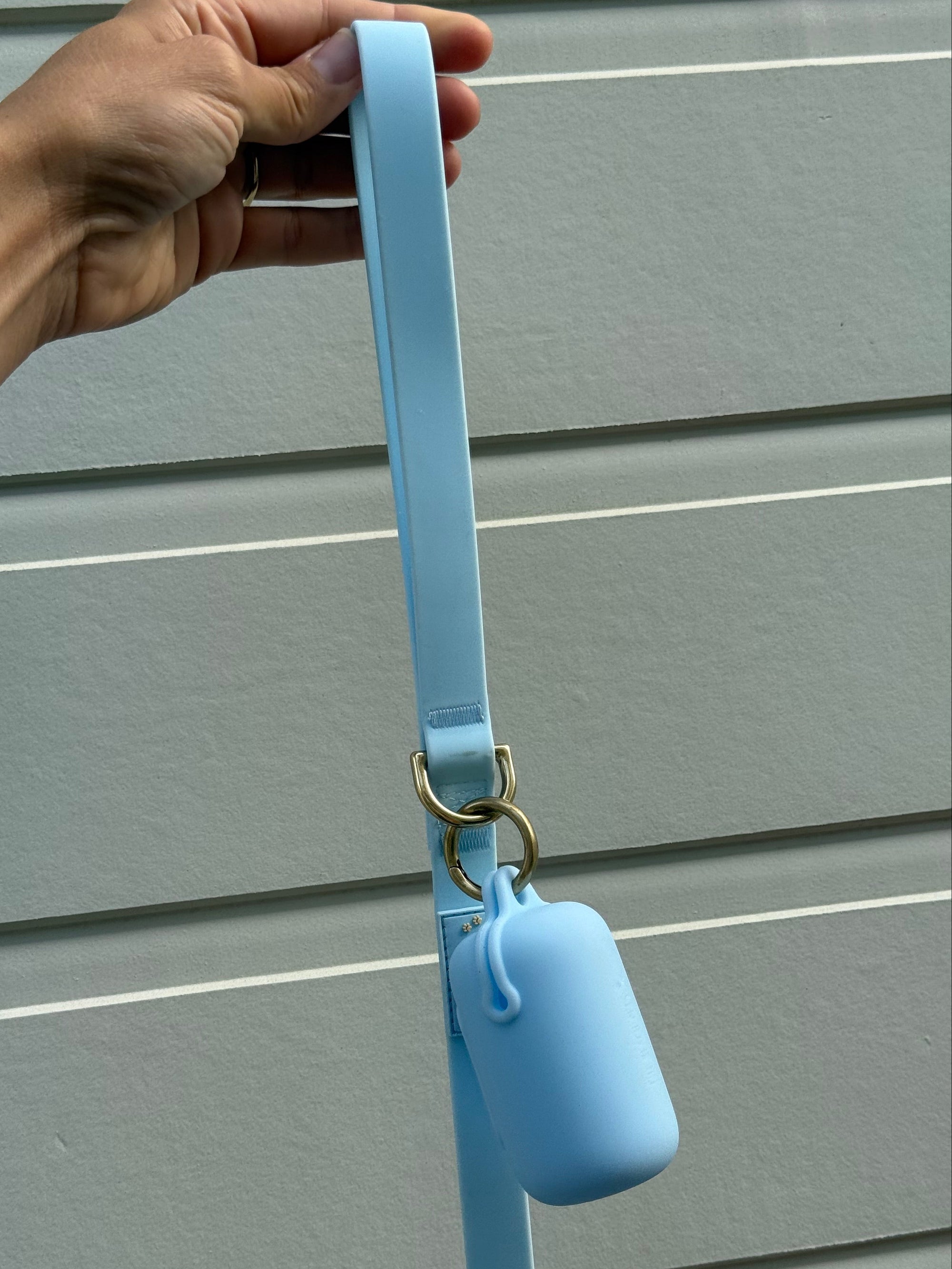 waterproof sky blue poo bag holder