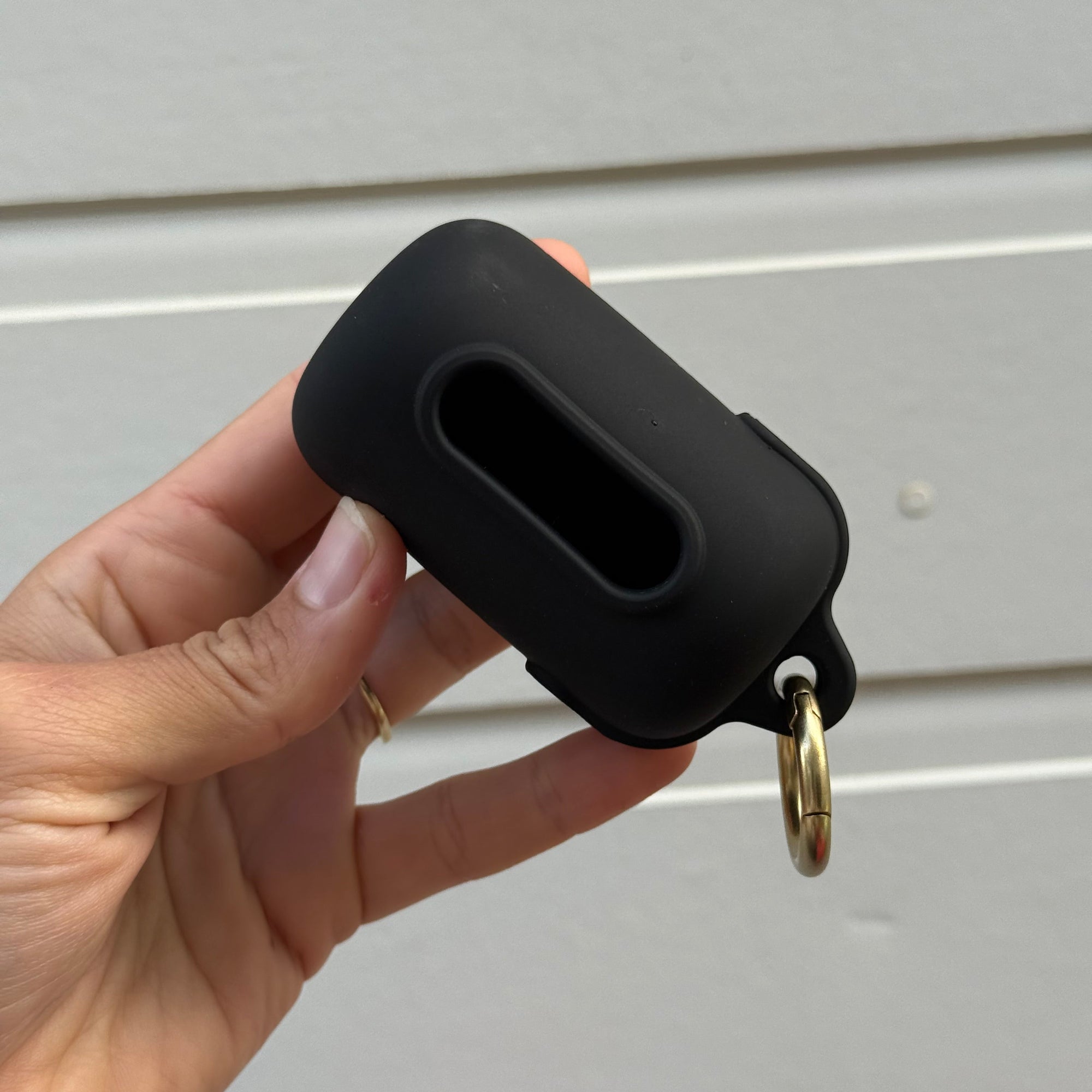 black waterproof poop bag holder