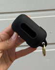 black waterproof poop bag holder