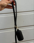 black waterproof poop bag holder